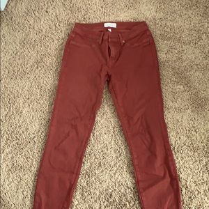 Muted burgundy Lila Ryan skinnies mid rise